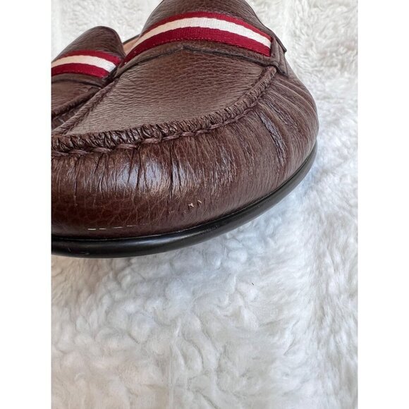 Bally Men’s Crockett leather loafers,dark brown, Size 13D - Picture 3 of 8